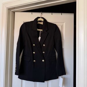 CLASSIC SIX KATHARINE DOUBLE-BREASTED BLAZER IN BLACK